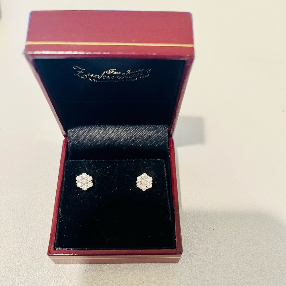 REAL | Real CZ Floral Stud Earrings